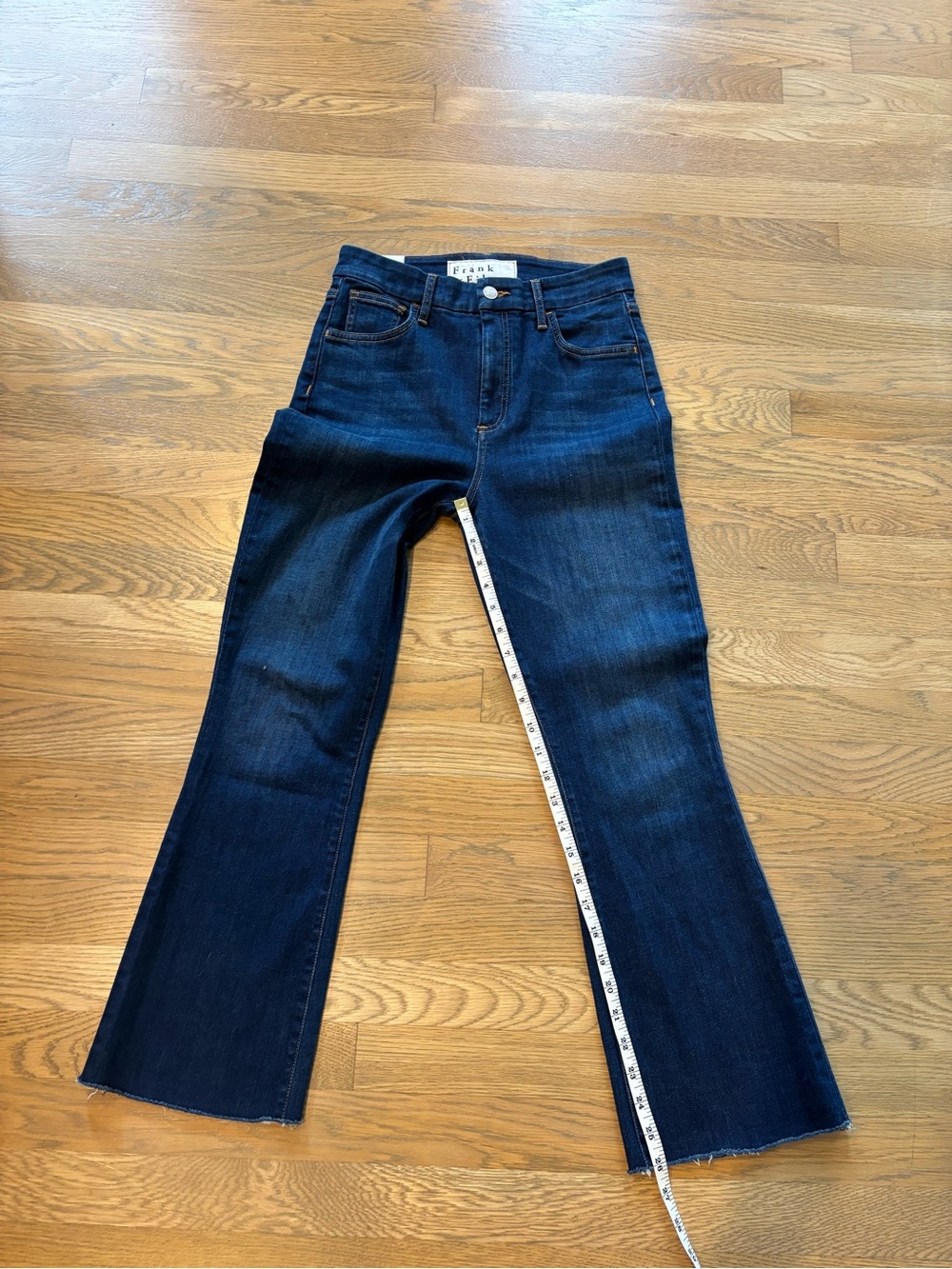 Frank & Eileen Dark Blue Killian Flare Crop Jeans